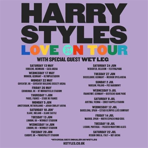 harry styles tour dates 2023